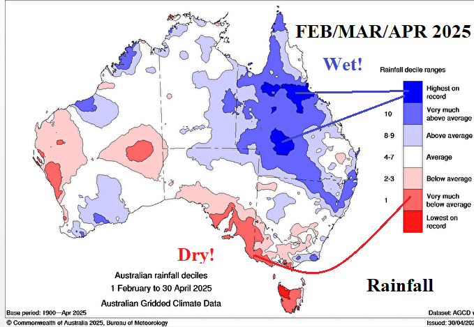 A map of australia with red and blue spots AI-generated content may be incorrect.