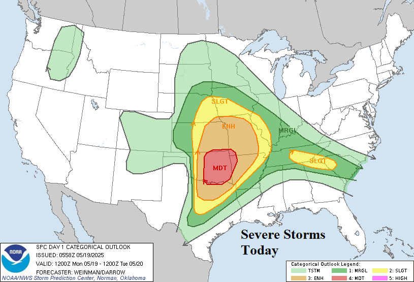 A map of the united states with weather conditions AI-generated content may be incorrect.