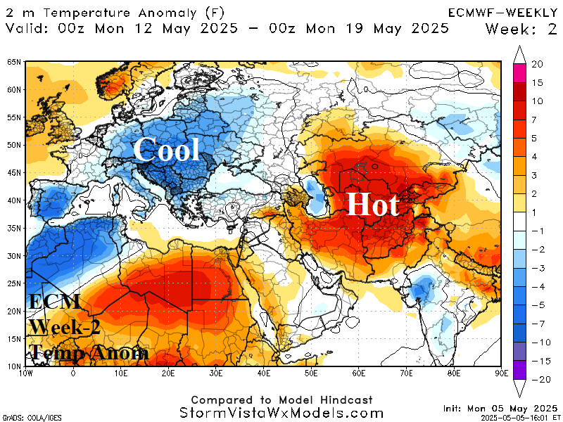 A map of the world with different colors of the weather AI-generated content may be incorrect.