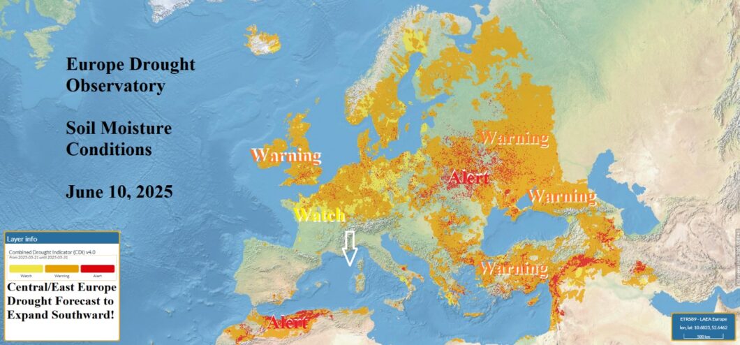 A map of europe with orange and yellow spots AI-generated content may be incorrect.