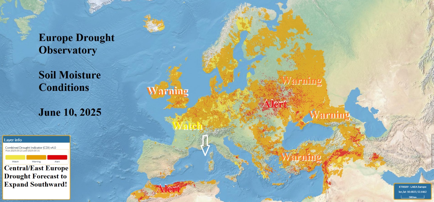 A map of europe with orange and yellow spots AI-generated content may be incorrect.