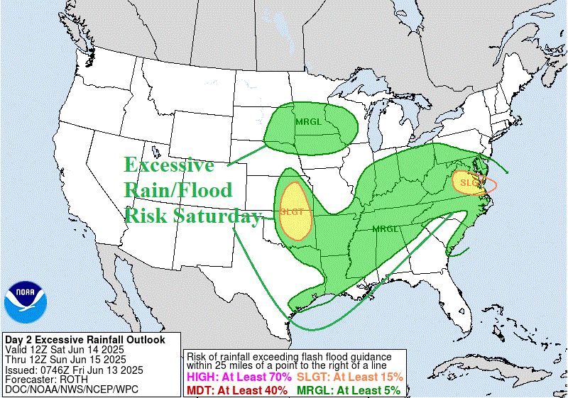 A map of the united states with green and yellow weather AI-generated content may be incorrect.