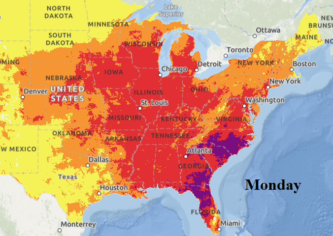A map of the united states AI-generated content may be incorrect.