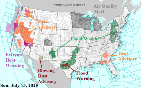 A map of the united states with different colored areas AI-generated content may be incorrect.