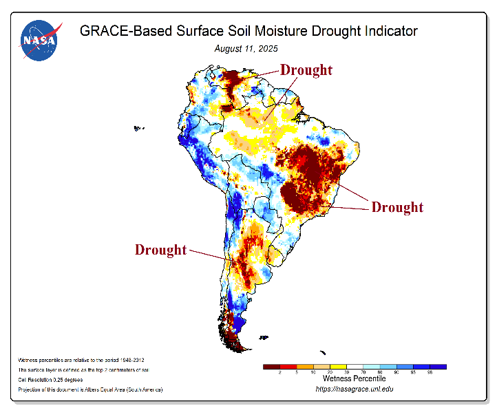 A map of soil moisture indicator AI-generated content may be incorrect.