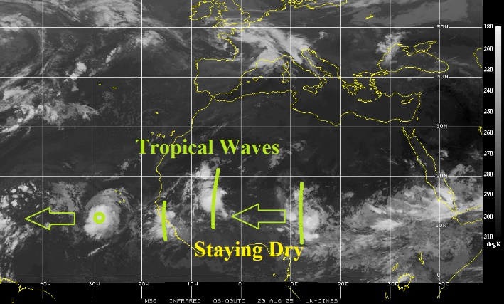 A satellite image of a tropical storm AI-generated content may be incorrect.