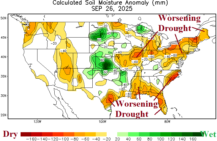 A map of soil moisture AI-generated content may be incorrect.