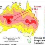 A map of australia showing hot temperature AI-generated content may be incorrect.