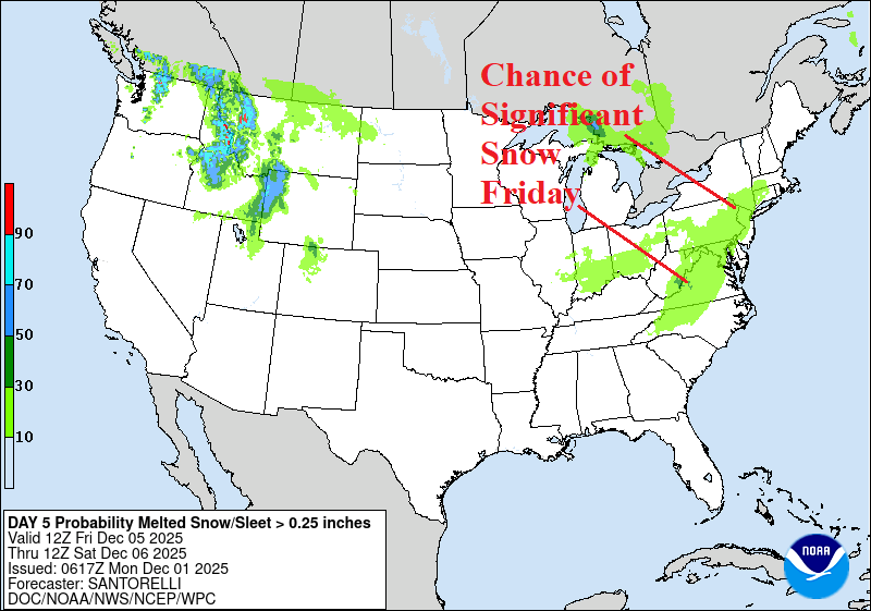 A map of the united states with snow AI-generated content may be incorrect.