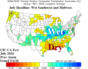 Updated Summer 2026 Outlook: Hot Northwest/West and Gulf States; Wet ...